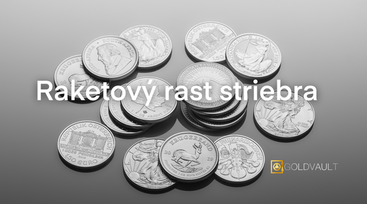 Cena striebra raketovo rastie, raketový rast striebra, investicne striebro