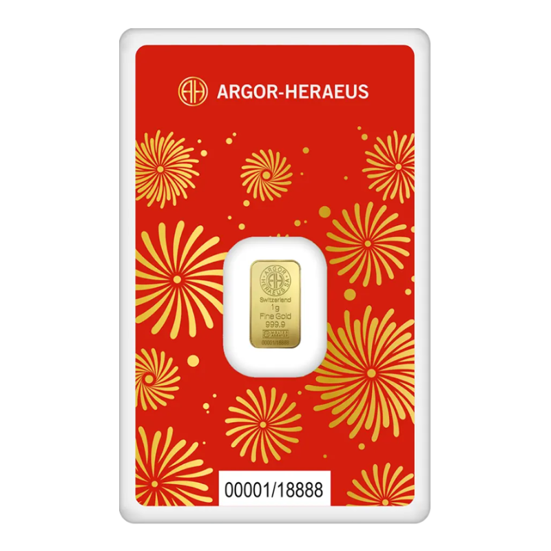 1g Argor Heraeus Rok Hada 2025 Investičná zlatá tehlička