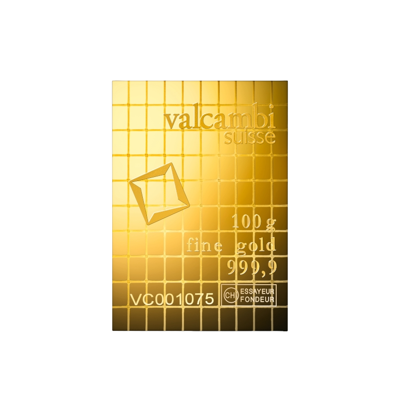 100 x 1g Valcambi Švajčiarsko Investičné zlaté tehličky (CombiBar)