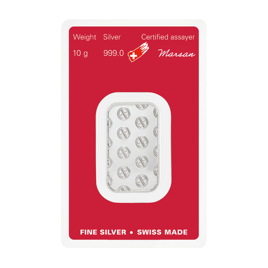 10g Argor Heraeus strieborná tehlička