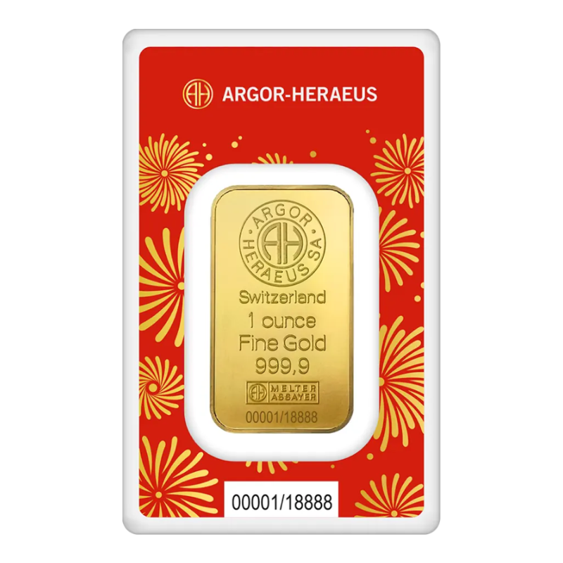1 Unca (31,1 g) Argor Heraeus Rok Hada 2025 Investičná zlatá tehlička
