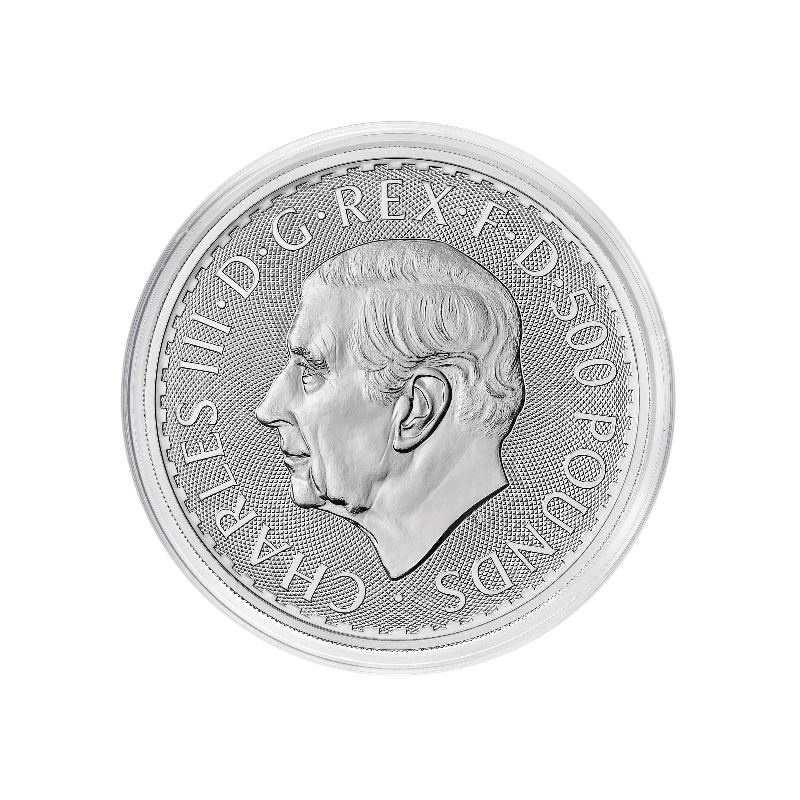 1000g (1kg) Strieborná investičná minca Britannia - Karol III.
