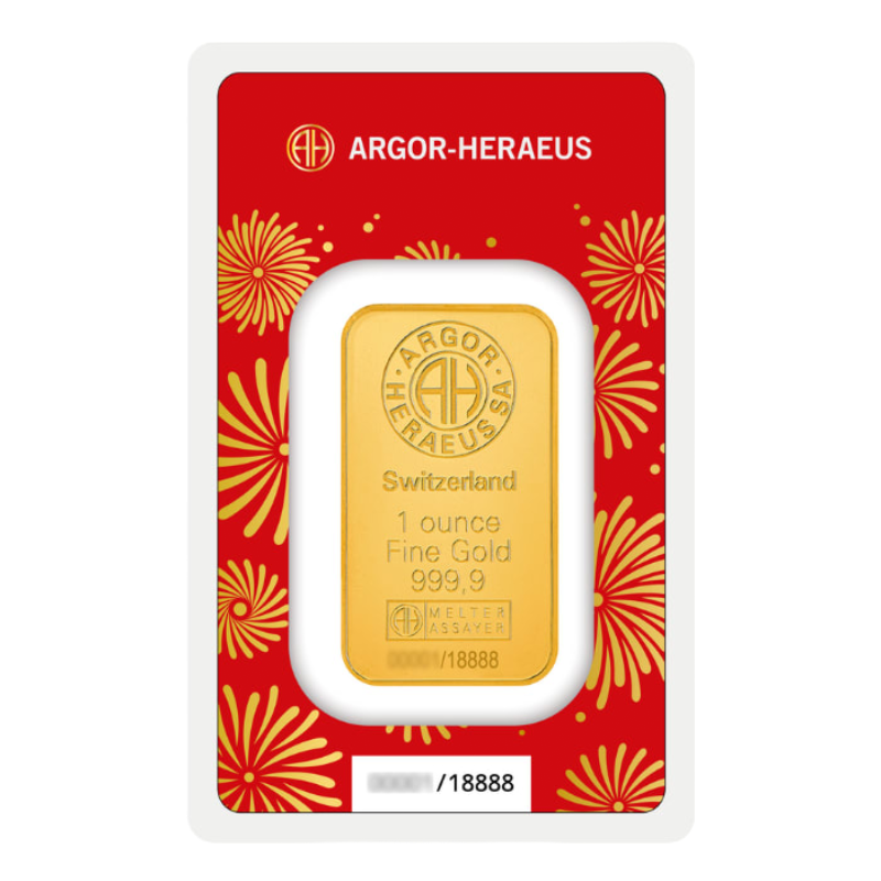 1 Unca (31,1 g) Argor Heraeus Rok Koňa 2026 Investičná zlatá tehlička