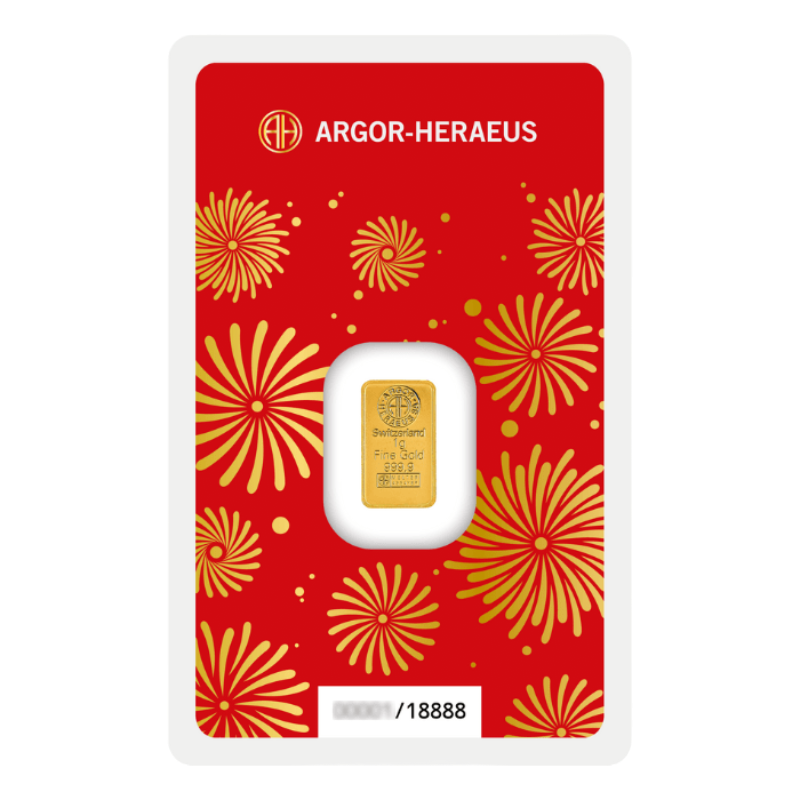 1g Argor Heraeus Rok Koňa 2026 Investičná zlatá tehlička