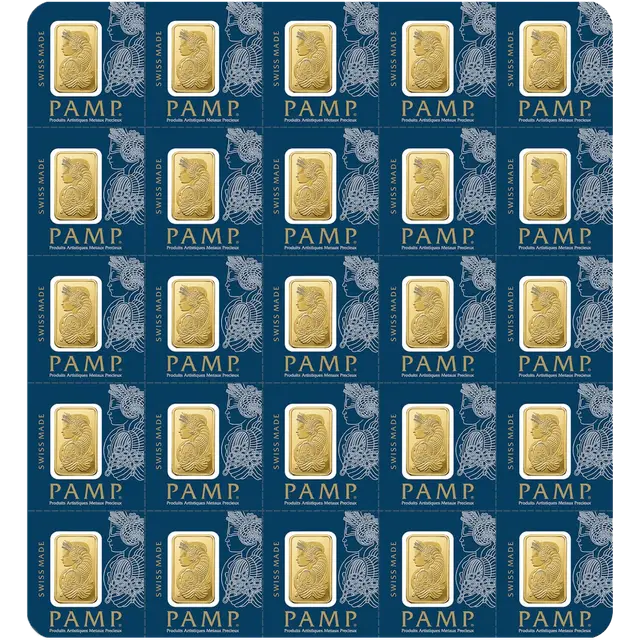 25 x 1g PAMP Multigram zlaté investičné tehličky (Úschova)