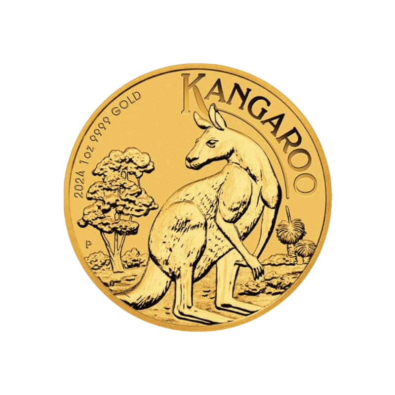 Investičná zlatá minca Kangaroo Klokan 1 unca (31,1g) - líce, The Perth Mint