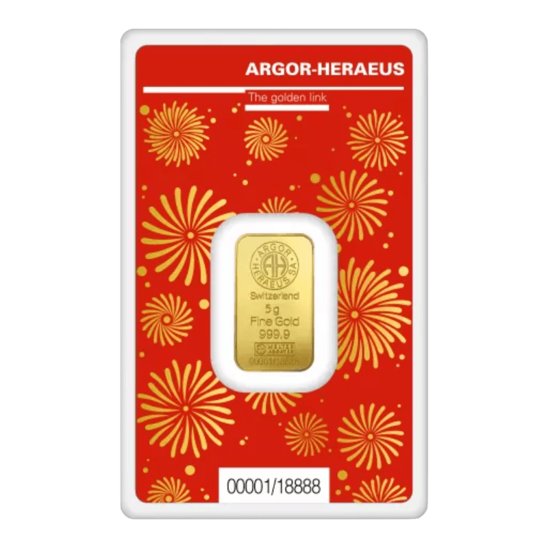 Argor Heraeus Rok Draka 2024 Investičná zlatá tehlička 5g