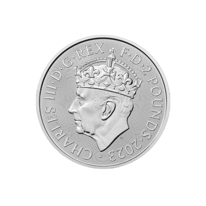 Strieborná investičná minca Britannia - Korunovácia Kráľ Karol III.