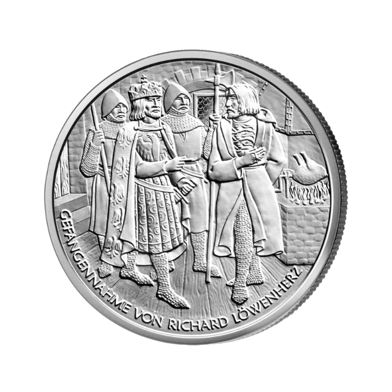 10 Euro Strieborná minca Richard Levie srdce v Dürnsteine