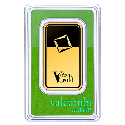 Investičná zlatá tehlička Valcambi Green Gold 100g