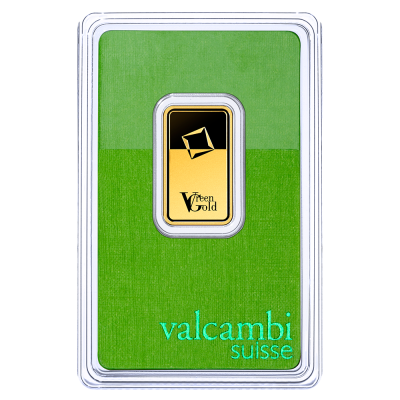 10g Valcambi Švajčiarsko investičná zlatá tehlička (Green Gold)