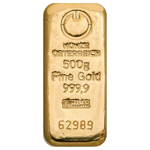 500g Münze Österreich zlatá investičná tehlička