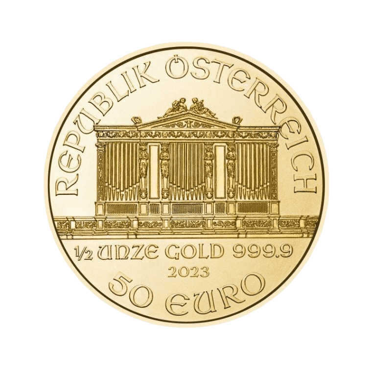 Zlatá investičná minca Wiener Philharmoniker 1/2 Unce