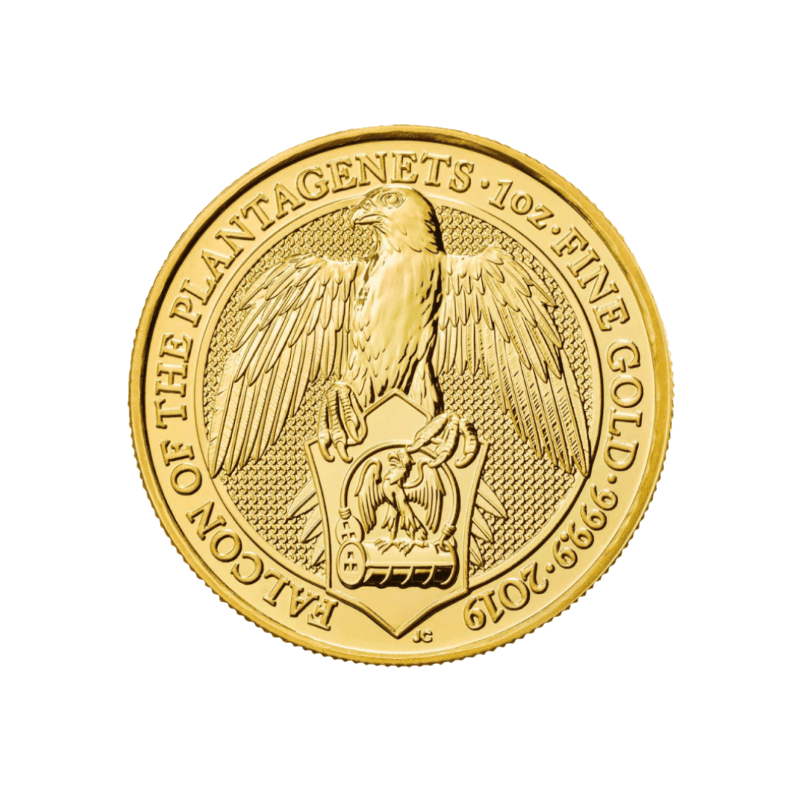 Zlatá investičná minca Queen's Beasts Falcon 1 Unca (31,1g)
