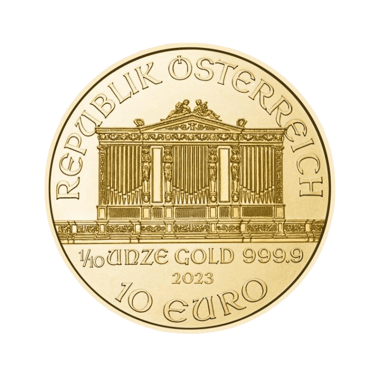Zlatá investičná minca Wiener Philharmoniker 1/10 Unce