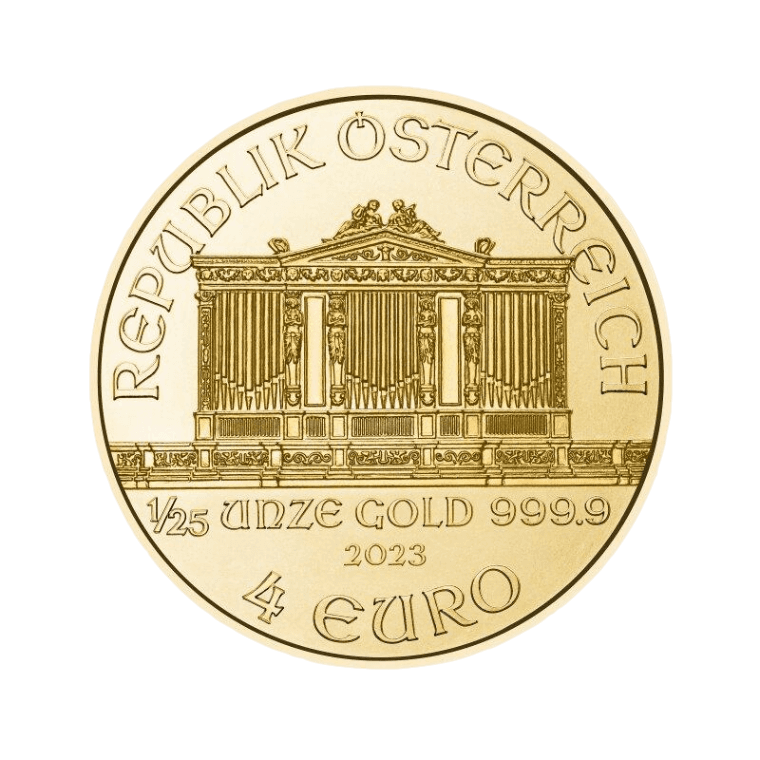 Zlatá investičná minca Wiener Philharmoniker 1/25 Unce
