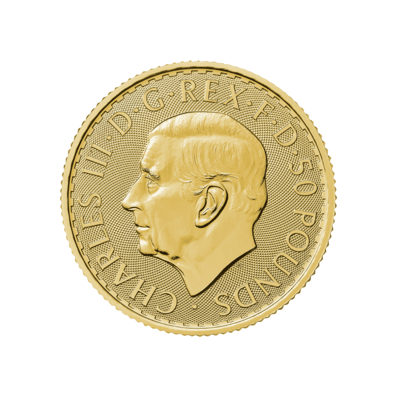 Zlatá investičná minca Britannia - Kráľ Karol III. 1/2 Unce