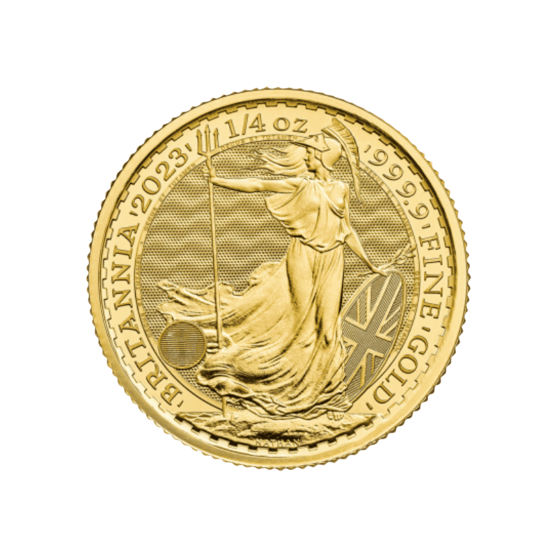 Zlatá investičná minca Britannia - Kráľ Karol III. 1/4 Unce