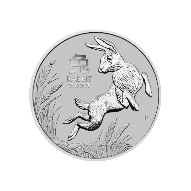 Investičná minca platina Rok Zajaca Lunárna Séria 2023 1 Unca (31,1g) 