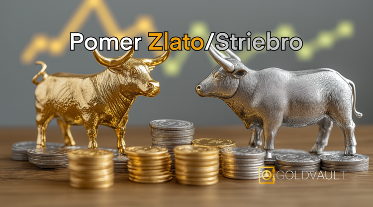 Pomer Zlato/Striebro , Pomer Striebro/zlato, pomer zlato striebro, gold silver ratio, gold/silver ratio , investicne zlato goldvault.sk