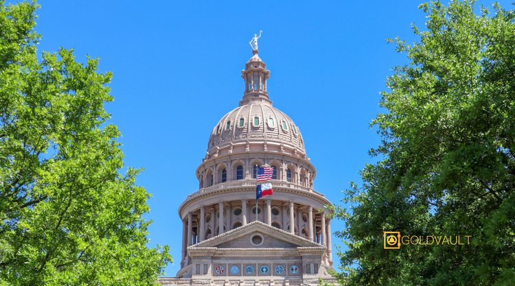 Texas uzná cenné kovy ako zákonné platidlo od roku 2027, investicne zlato