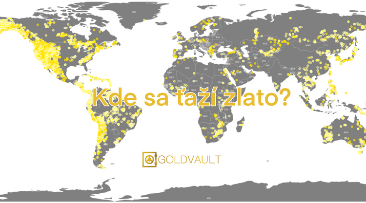 kde sa ťaží najviac zlata? ťažba zlata, produkcia zlata, investičné zlato