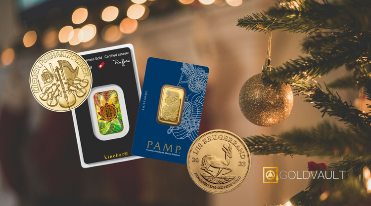 vianoce investičné zlato, investment gold Vianoce s investičným zlatom, goldvault.sk