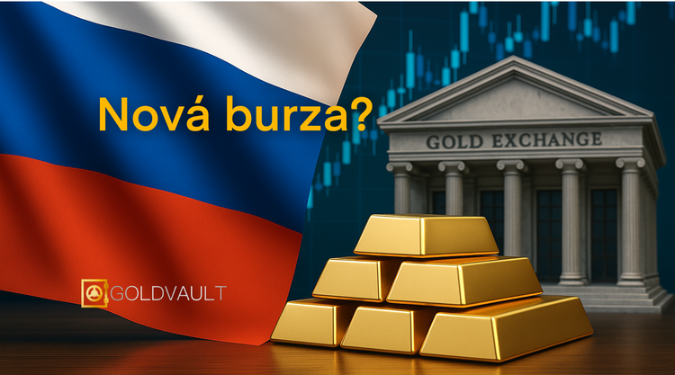Rusko zakladá vlastnú burzu zlata, investičné zlato