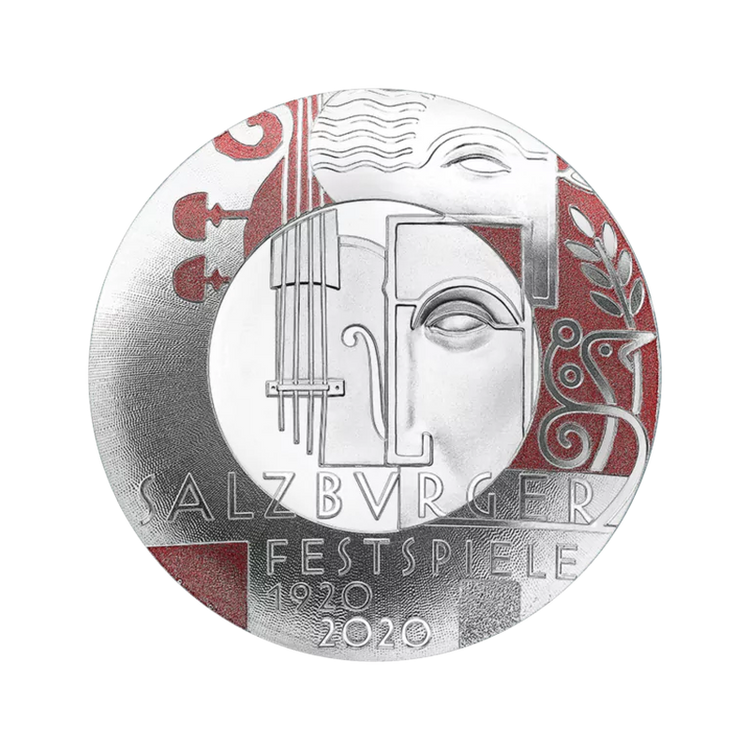 20 Euro Strieborná minca 100 rokov Salzburských festivalov