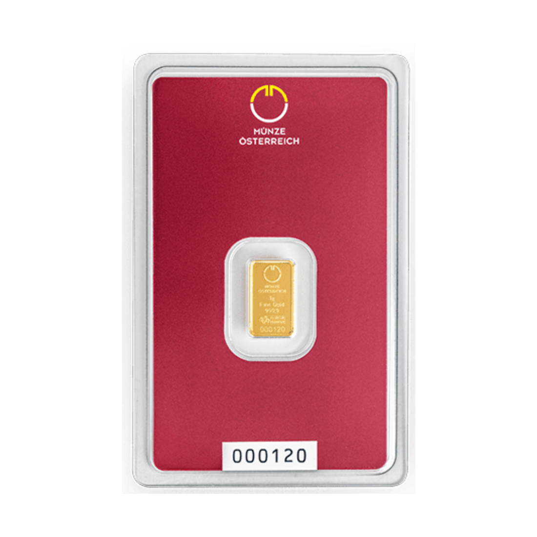 1g Münze Österreich zlatá investičná tehlička