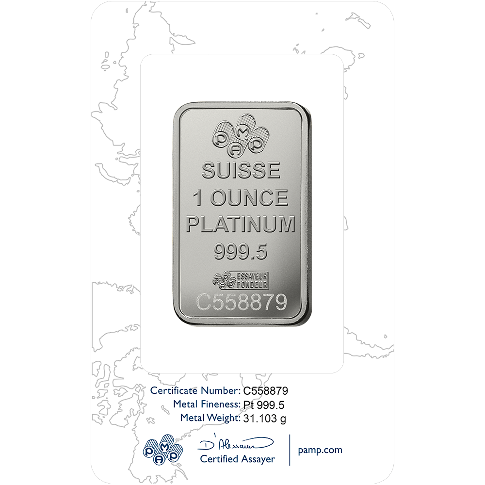 1 Unca (31,1 g) PAMP platinová tehlička (Úschova)