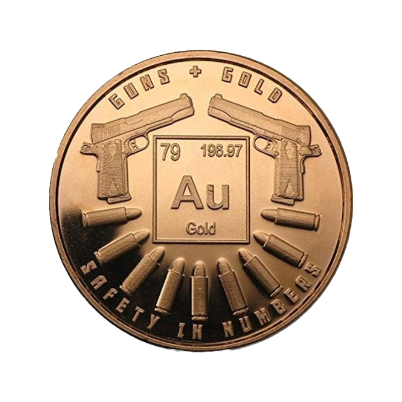 Medená minca Guns + Gold – 1 Oz