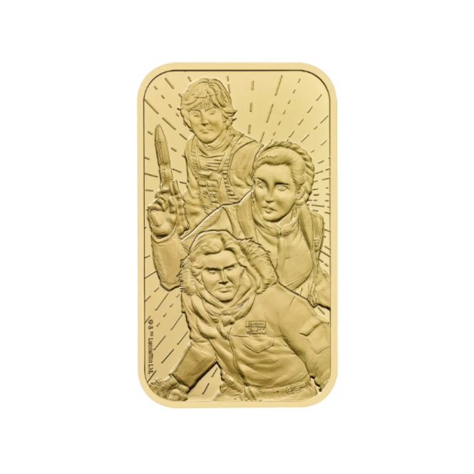 The Royal Mint Star Wars 1 unca investičná zlatá tehlička - certifikát