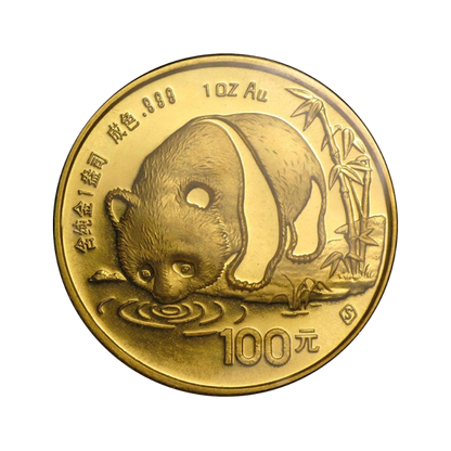 1 Unca (31,1g) Zlatá investičná minca Čínska Panda 1987