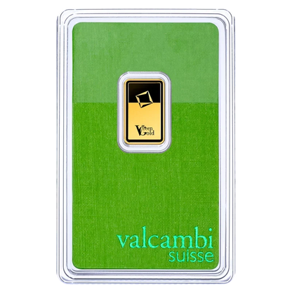 Valcambi 2.5g investičná zlatá tehlička Green Gold - líce