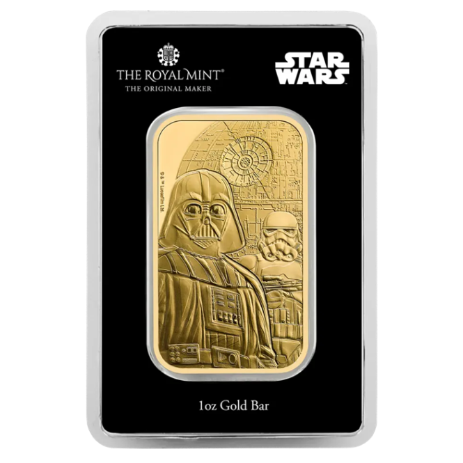 The Royal Mint Star Wars Dark Side 1 unca investičná zlatá tehlička - obal