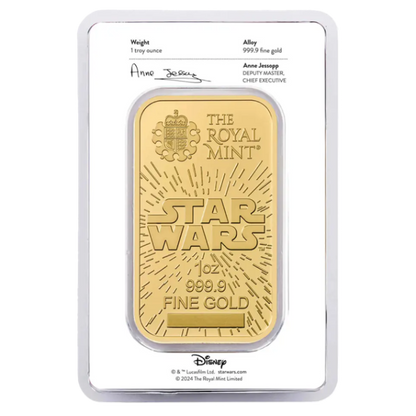 The Royal Mint Star Wars 1 unca investičná zlatá tehlička - líce