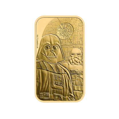 The Royal Mint Star Wars Dark Side 1 unca investičná zlatá tehlička - certifikát