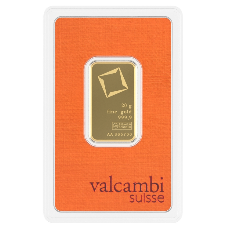 Valcambi 20g zlatá tehlička