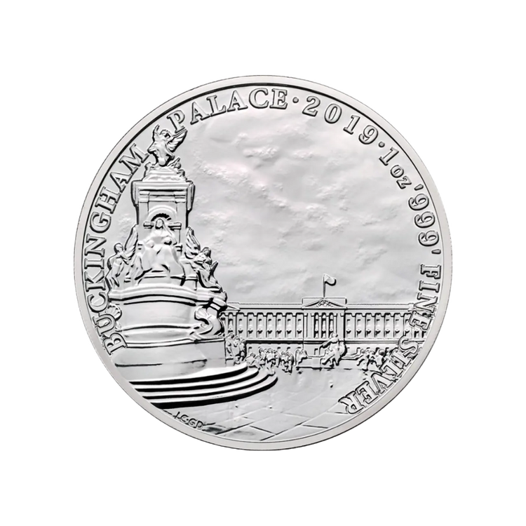 1 Unca Landmarks of Britain - Buckingham Palace Strieborná investičná minca