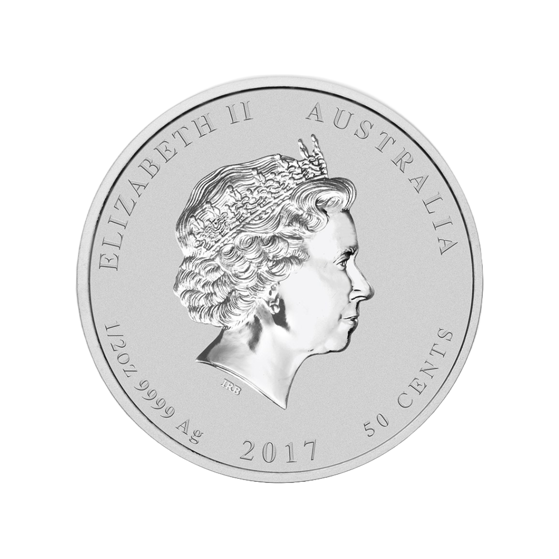 1/2 Unce Strieborná investičná minca Rok Kohúta Lunárna Séria 2017