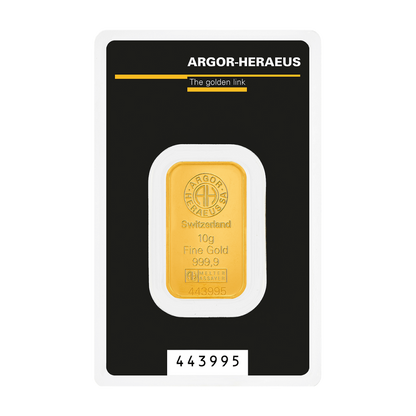 Argor Heraeus Kinebar 10g investičná zlatá tehlička - certifikát