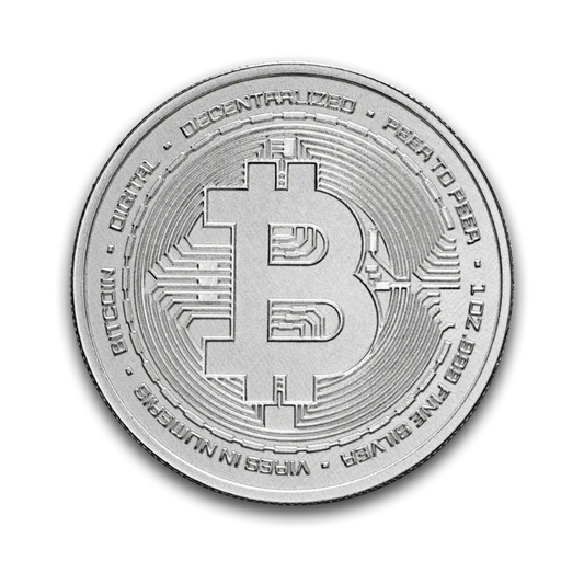 1 Unca (31,1g) Bitcoin Strieborná investičná minca 2025
