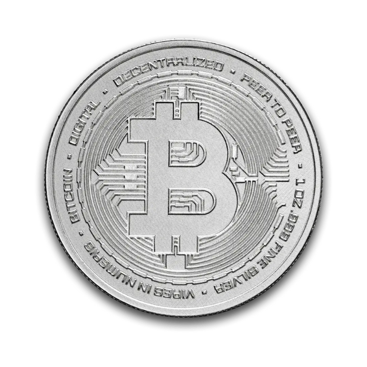 1 Unca (31,1g) Bitcoin Strieborná investičná minca 2025