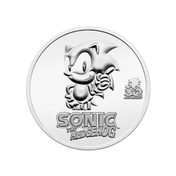 1 Unca (31,1g) Strieborná investičná minca Sonic The Hedgehog 2021
