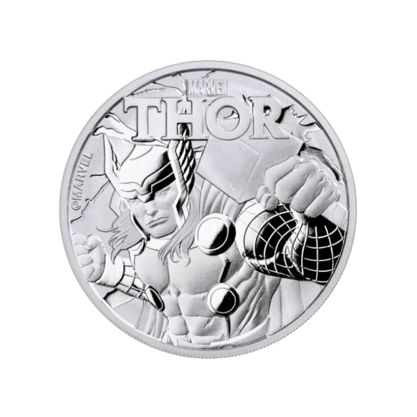 Sada strieborných mincí 9 × 1 oz Marvel Series (2017–2021) Tuvalu