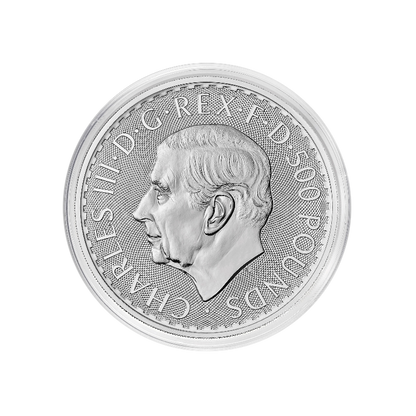Strieborná investičná minca Britannia Karol III. 1kg, The Royal Mint