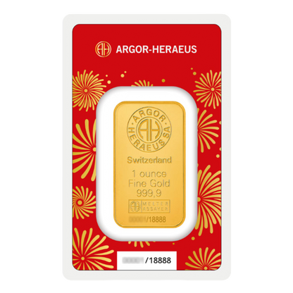 1 Unca (31,1 g) Argor Heraeus Rok Koňa 2026 Investičná zlatá tehlička