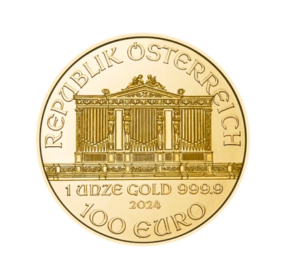 Investičná zlatá minca Wiener Philharmoniker 1 unca (31,1g) - rub, Münze Österreich