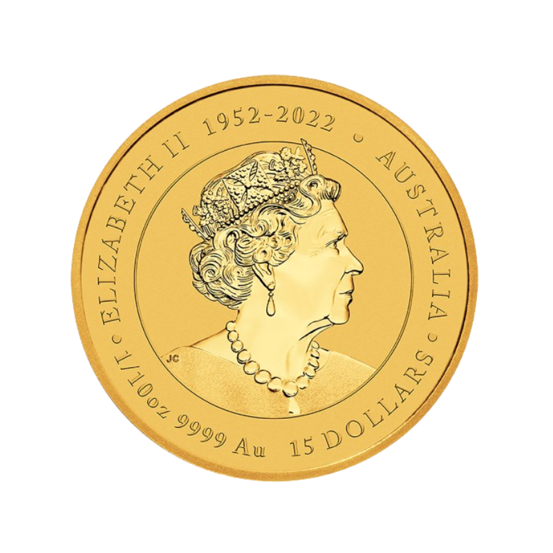 Zlatá investičná minca Rok Draka Lunárna Séria 2024 1/10 unce - rub